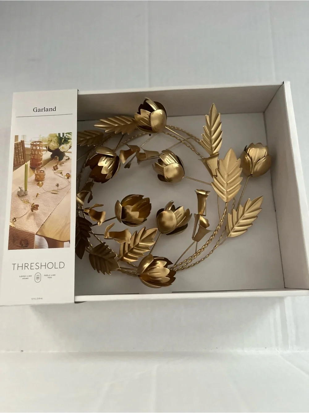 New Threshold Gold Metal Botanical Garland